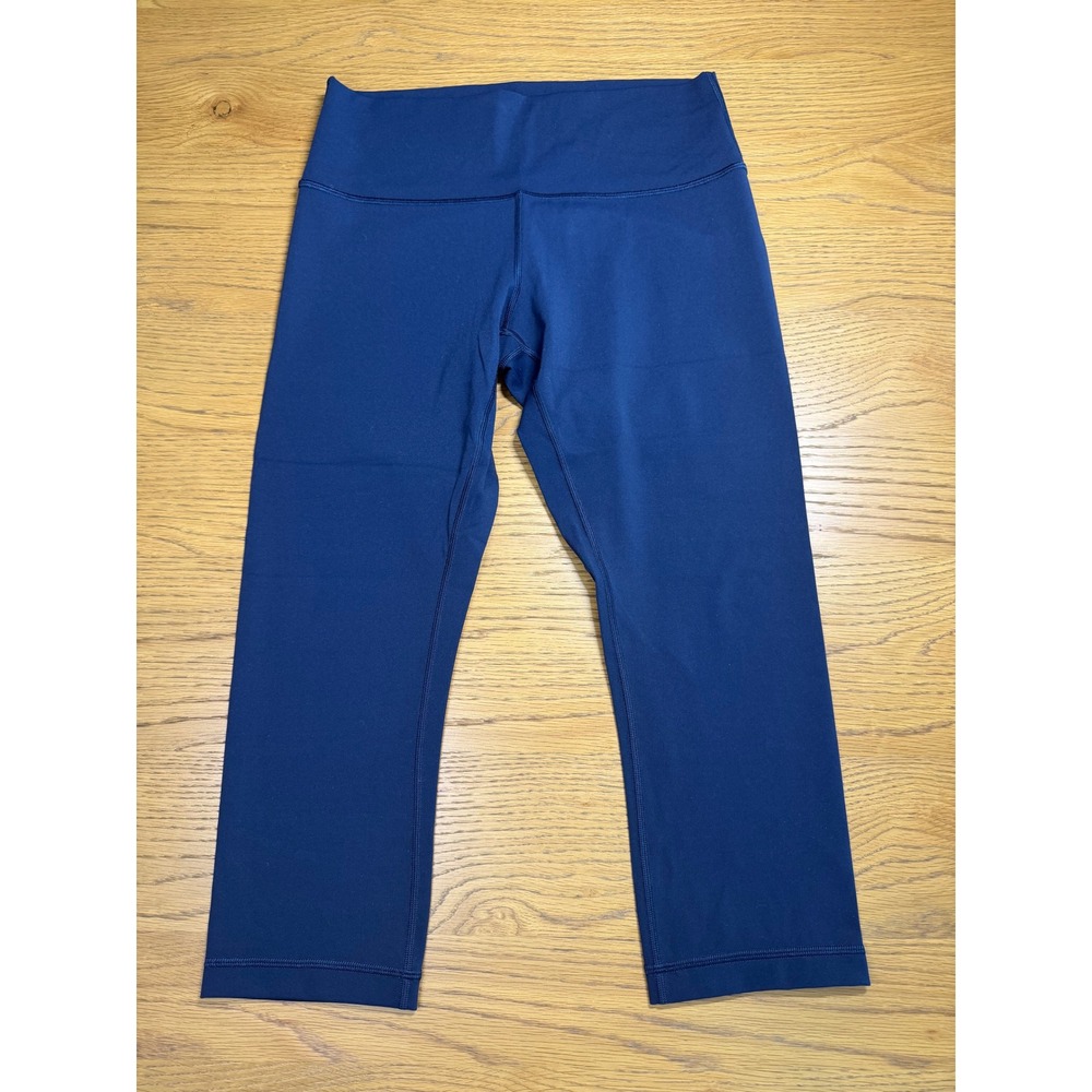 Lululemon Wunder Under High-Rise Crop 21 Navy Blue Luxtreme Leggings Size 10